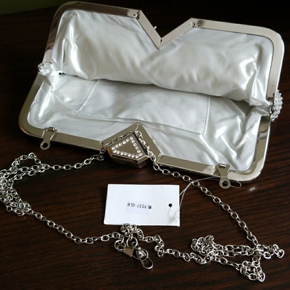 Rhinestone beaded evening bag NWT - Picture 4 of 8